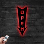 arrow open metal sign with led light welcome board shop decor 591 0