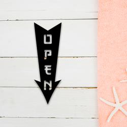 arrow open metal sign with led light welcome board shop decor 591 5