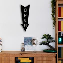 arrow open metal sign with led light welcome board shop decor 591 8