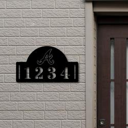 atlanta braves metal address mlb fan house number sign 1106 4