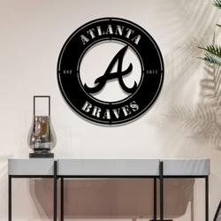 atlanta braves metal led sign wall art home decor 1914 1