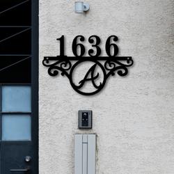 atlanta braves metal monogram address mlb fan house number sign 952 2