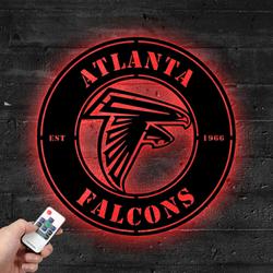 Atlanta Falcons Metal LED Sign Wall Art Home Decor