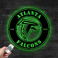 atlanta falcons metal led sign wall art home decor 1851 3