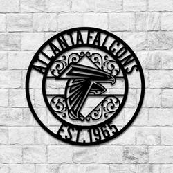 atlanta falcons metal sign led light nfl monogram wall art decor 65 1