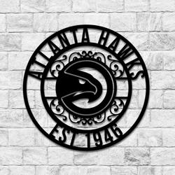 atlanta hawks metal sign led light nba monogram wall art decor 93 1