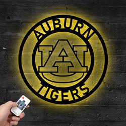AUBURN TIGERS Metal LED Sign Wall Art Home Decor