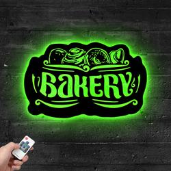 bakery metal sign with led light bakehouse kitchen decor 589 4
