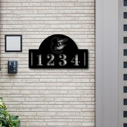 baltimore orioles metal address mlb fan house number sign 1105 3