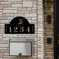 baltimore orioles metal address mlb fan house number sign 1105 5