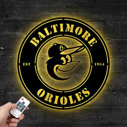baltimore orioles metal led sign wall art home decor 1936 2