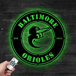 baltimore orioles metal led sign wall art home decor 1936 3