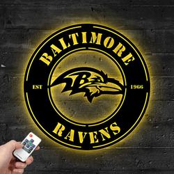 baltimore ravens metal led sign wall art home decor 1845 3