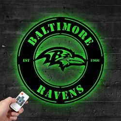 baltimore ravens metal led sign wall art home decor 1845 4