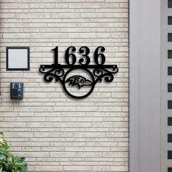 baltimore ravens metal monogram address nfl fan house number sign 878 4