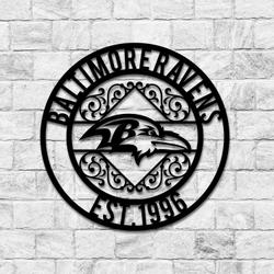 baltimore ravens metal sign led light nfl monogram wall art decor 61 1