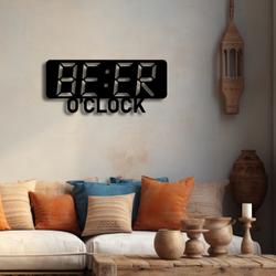 bar oclock metal sign with led light pub party wall decor 393 2