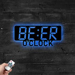 bar oclock metal sign with led light pub party wall decor 393 5