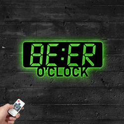 bar oclock metal sign with led light pub party wall decor 393 6
