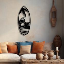 beach shark surfboard metal sign with led light beach vibe decor 586 6