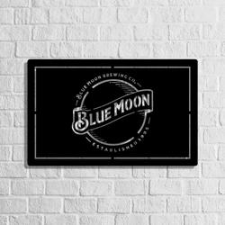 blue moon brewing company est 1995 metal led sign man cave home bar wall art decor 2082 3