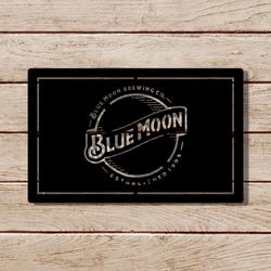 blue moon brewing company est 1995 metal led sign man cave home bar wall art decor 2082 6