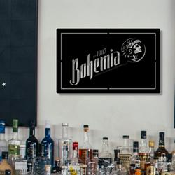 Bohemia Metal LED Sign Man Cave Home Bar Wall Art Decor