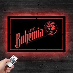 bohemia metal led sign man cave home bar wall art decor 2083 1