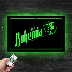 bohemia metal led sign man cave home bar wall art decor 2083 2