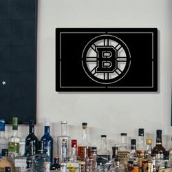 boston bruins metal led sign man cave home bar wall art decor 2170 1