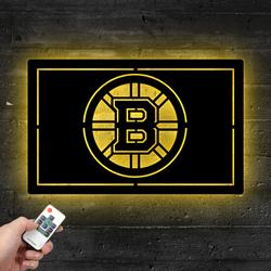 boston bruins metal led sign man cave home bar wall art decor 2170 4