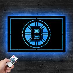 boston bruins metal led sign man cave home bar wall art decor 2170 5
