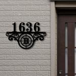 boston bruins metal monogram address nhl fan house number sign 844 0