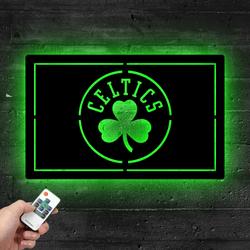 boston celtics metal led sign man cave home bar wall art decor 2167 3