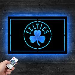 boston celtics metal led sign man cave home bar wall art decor 2167 5