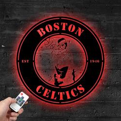 boston celtics metal led sign wall art home decor 1908 1