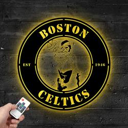 boston celtics metal led sign wall art home decor 1908 3