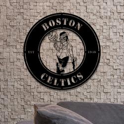 boston celtics metal led sign wall art home decor 1908 6