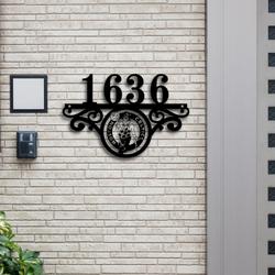 boston celtics metal monogram address nba fan house number sign 894 4