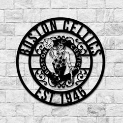 boston celtics metal sign led light nba monogram wall art decor 94 1