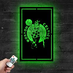 boston celtics nba metal led sign man cave home bar wall art decor 2164 3