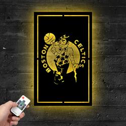 boston celtics nba metal led sign man cave home bar wall art decor 2164 4