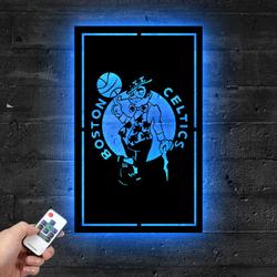 boston celtics nba metal led sign man cave home bar wall art decor 2164 5