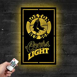 boston red sox coors light metal led sign man cave home bar wall art decor 2163 4
