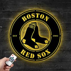 boston red sox metal led sign wall art home decor 1941 2