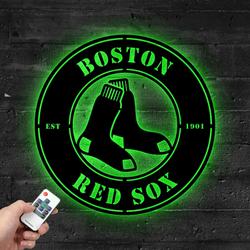 boston red sox metal led sign wall art home decor 1941 3