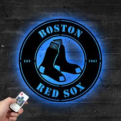boston red sox metal led sign wall art home decor 1941 5