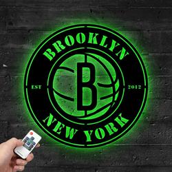 brooklyn nets metal led sign wall art home decor 1904 3