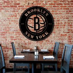 brooklyn nets metal led sign wall art home decor 1904 7