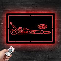 bud king nhra dragster metal led sign man cave home bar wall art decor 2080 1
